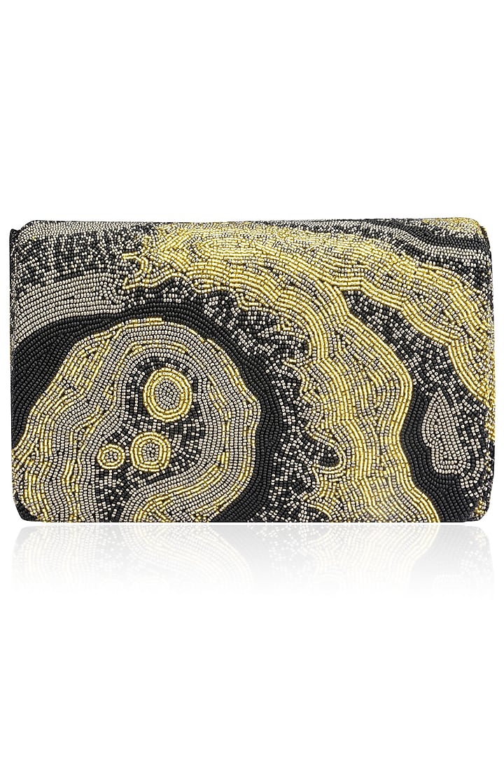 LovetoBag presents Black Gemstone SQB clutch available only at Pernia's Pop Up Shop.