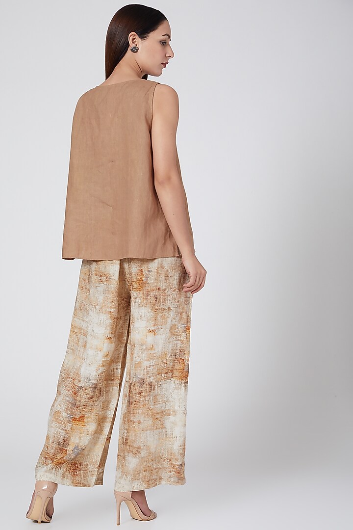 Hazel wallflower print pants by Linen Bloom at Pernia's Pop Up Shop