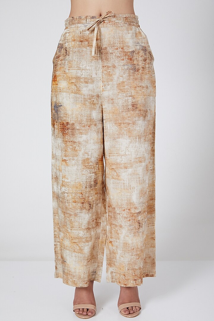 Hazel wallflower print pants by Linen Bloom at Pernia's Pop Up Shop