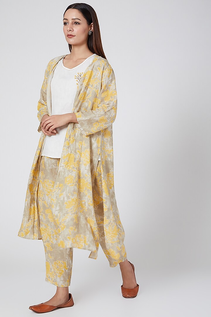 Ochre Digital Printed Cape by Linen Bloom at Pernia's Pop Up Shop