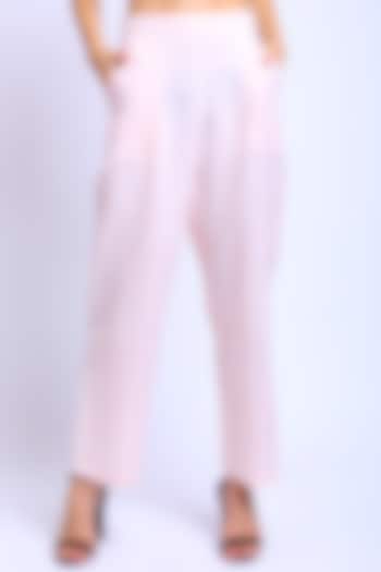 Pink Pure Linen Pants by Linen Bloom