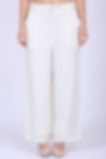 Ivory Pure Linen Pants by Linen Bloom