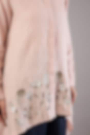 Pink Linen Embroidered Tunic by Linen Bloom at Pernia's Pop Up Shop