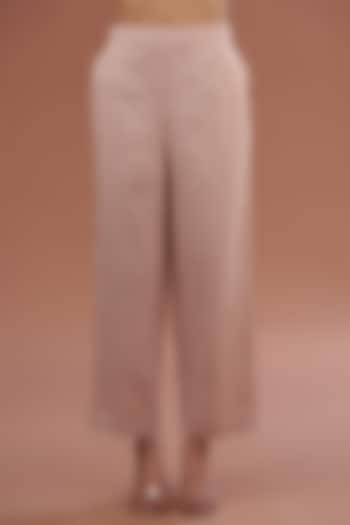Light Pink Linen Pants by Linen Bloom