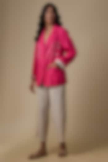 Beige Linen Pants by Linen Bloom at Pernia's Pop Up Shop