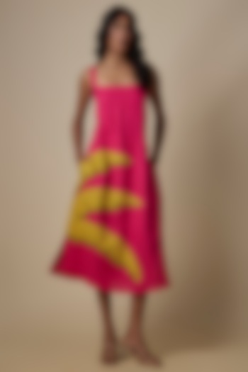 Fuschia Linen Vacation Dress by Linen Bloom at Pernia's Pop Up Shop