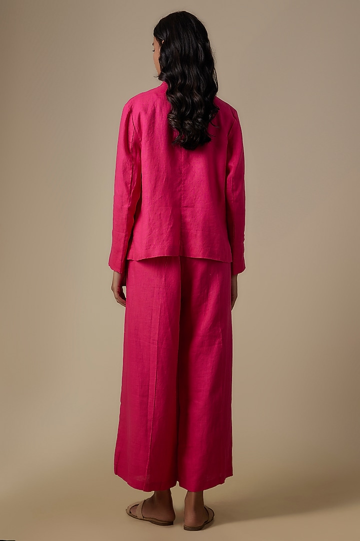 Fuschia Linen Pants by Linen Bloom at Pernia's Pop Up Shop