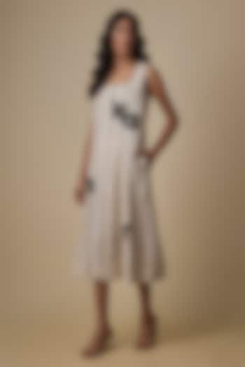 Beige Linen Vacation Dress by Linen Bloom at Pernia's Pop Up Shop