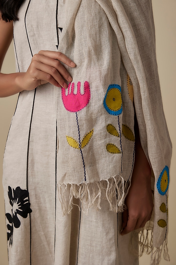 Beige Linen Vacation Dress by Linen Bloom at Pernia's Pop Up Shop