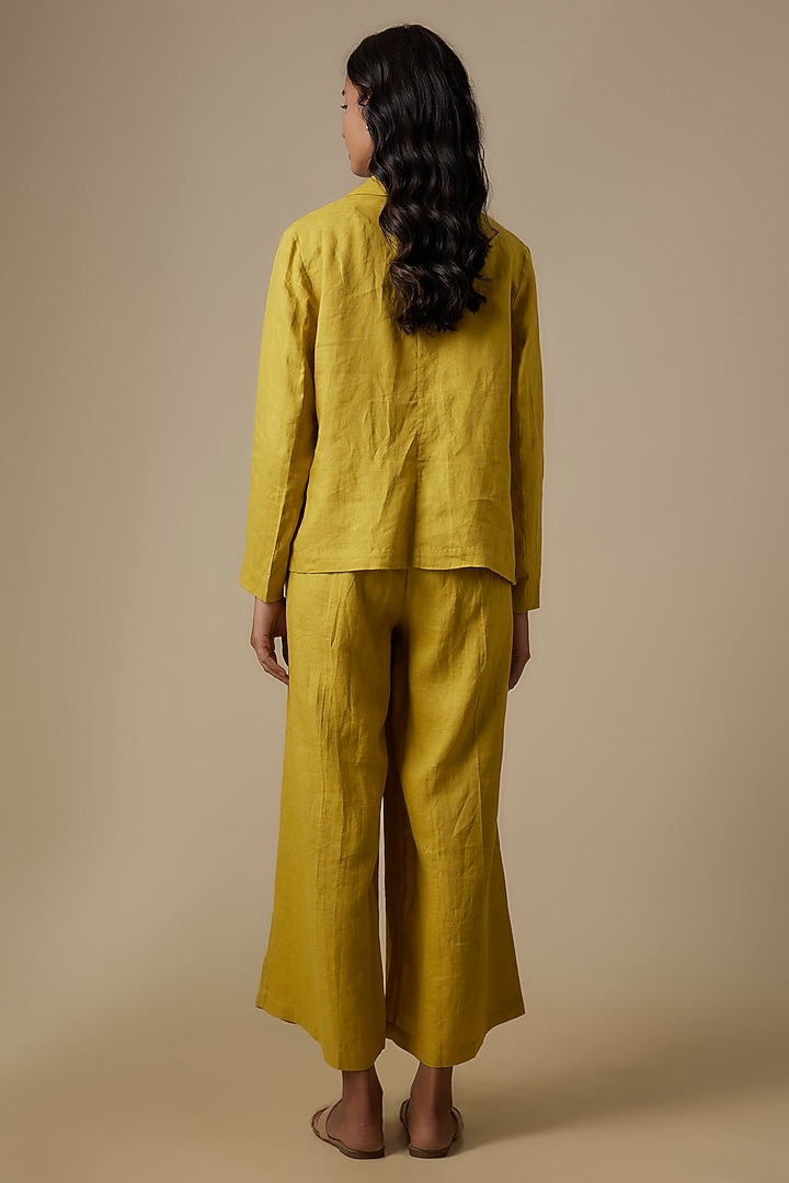 Lime Linen Pants by Linen Bloom at Pernia's Pop Up Shop