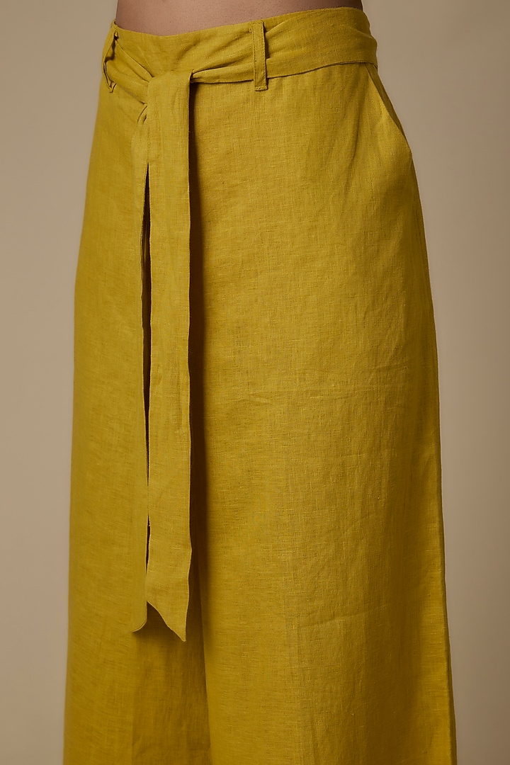 Lime Linen Pants by Linen Bloom at Pernia's Pop Up Shop