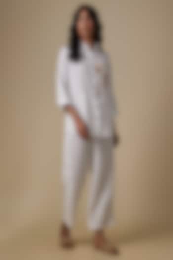 White Linen Pants by Linen Bloom at Pernia's Pop Up Shop