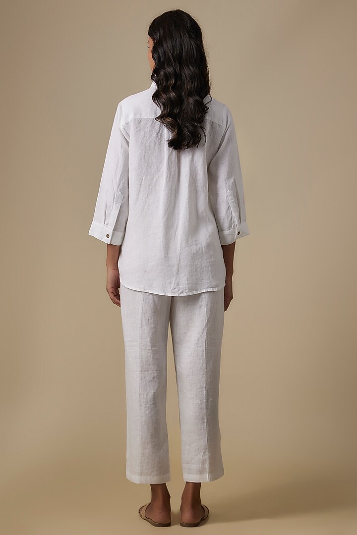 White Linen Pants by Linen Bloom at Pernia's Pop Up Shop
