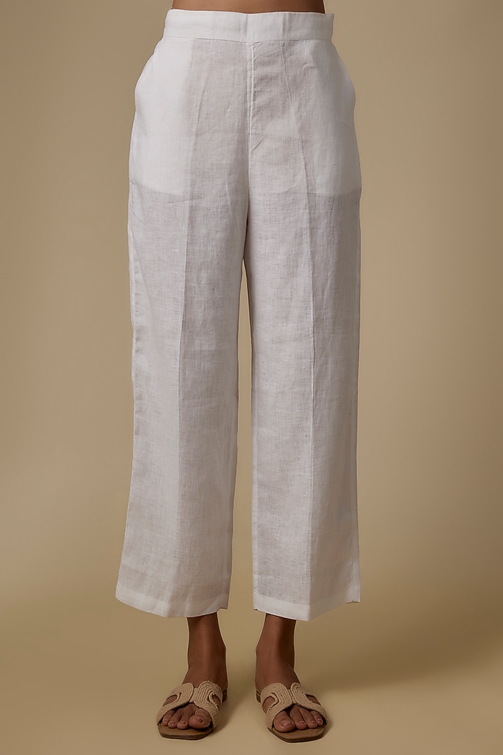 White Linen Pants by Linen Bloom at Pernia's Pop Up Shop