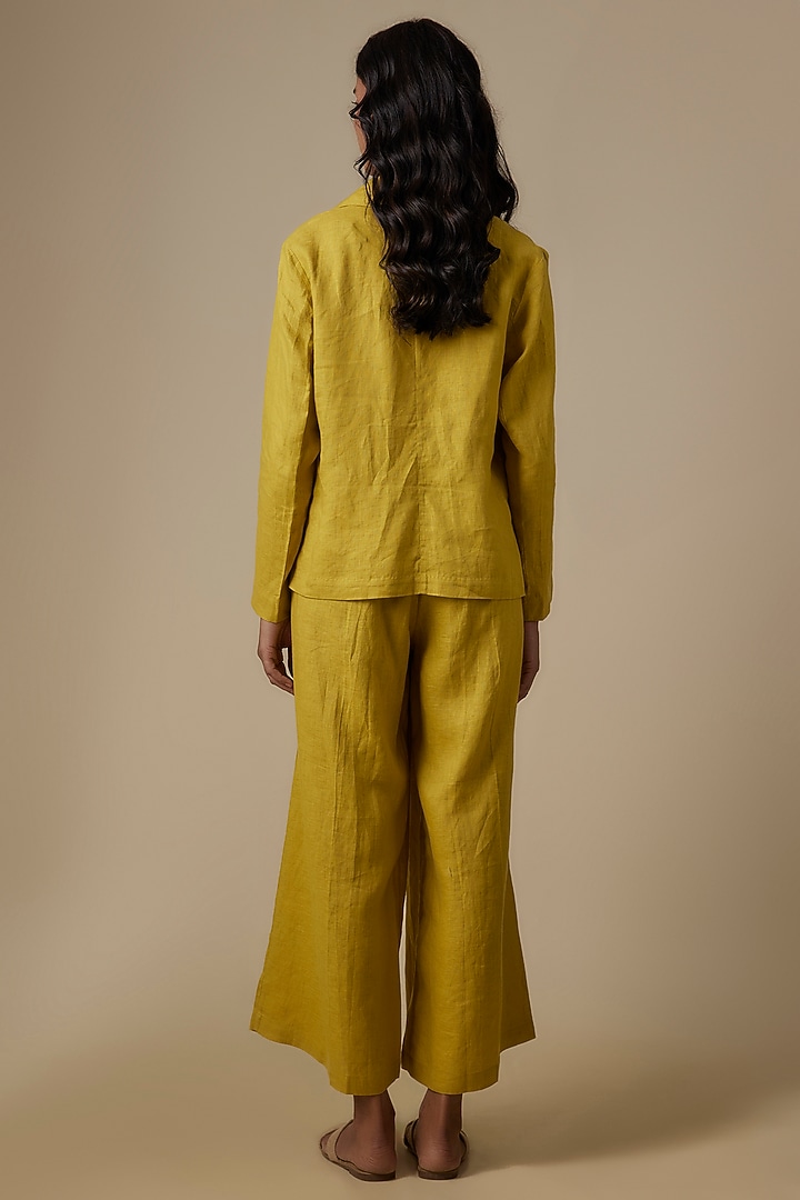 Lime Linen Blazer by Linen Bloom at Pernia's Pop Up Shop