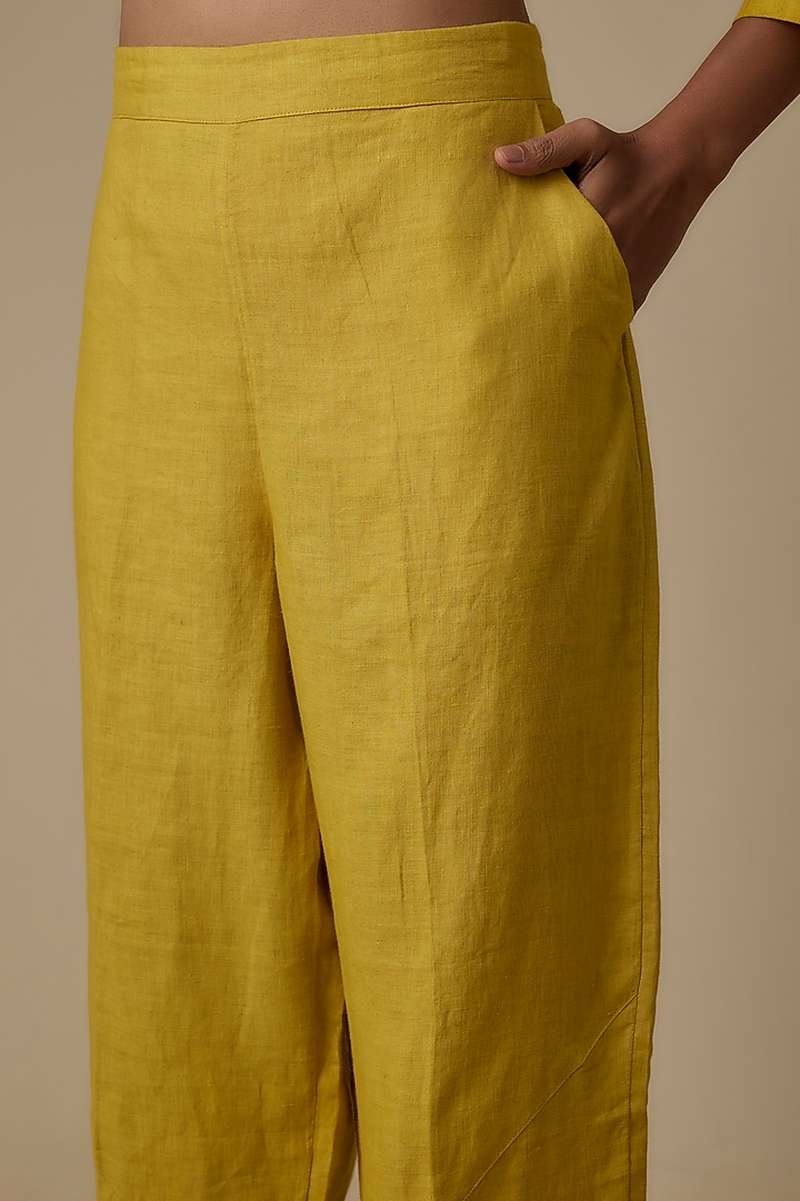 Lime Linen Pants by Linen Bloom at Pernia's Pop Up Shop