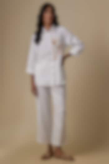 White Linen Shirt by Linen Bloom at Pernia's Pop Up Shop