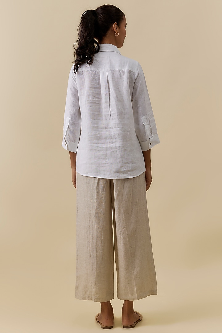White Linen Shirt by Linen Bloom at Pernia's Pop Up Shop