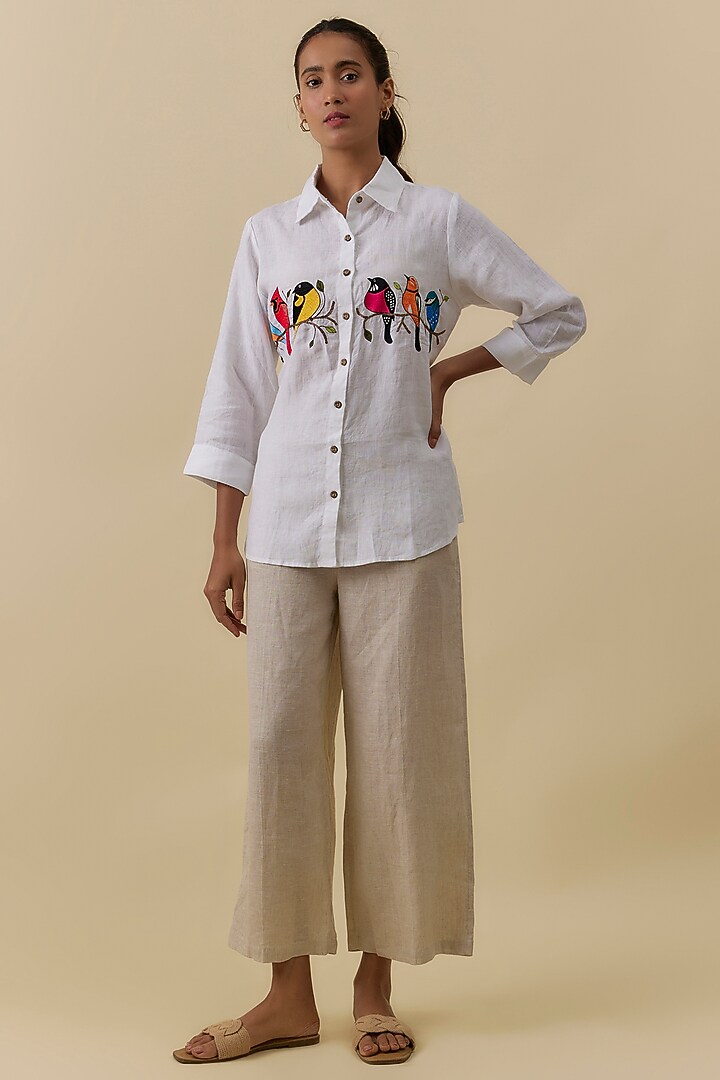 White Linen Shirt by Linen Bloom at Pernia's Pop Up Shop