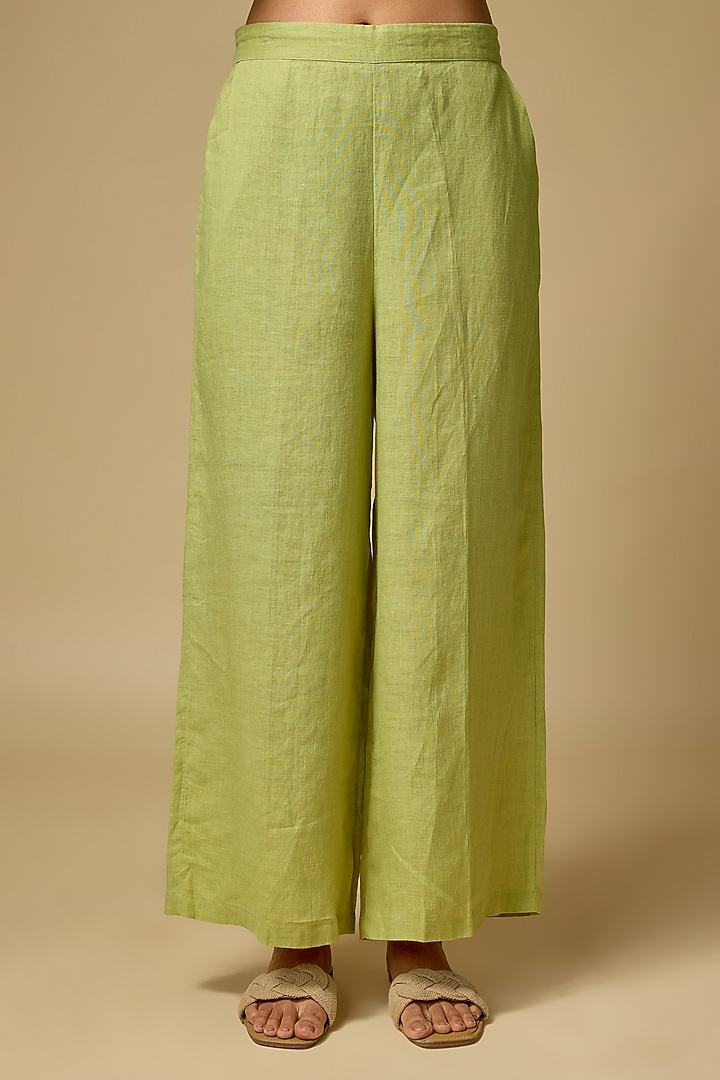 Pista Pure Linen Floral Co-Ord Set by Linen Bloom at Pernia's Pop Up Shop