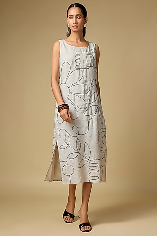 sachin and babi light blue dress Backless Linen Dress main image 0