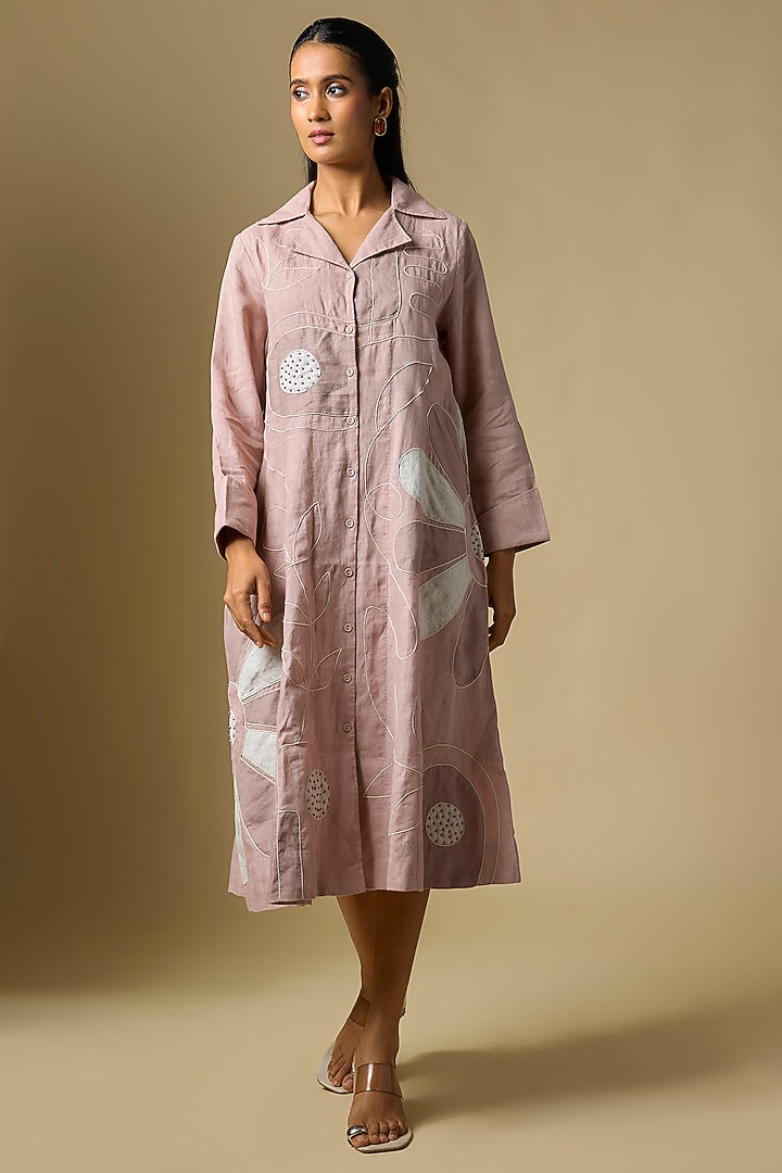 Pink Linen Vacation Dress by Linen Bloom at Pernia's Pop Up Shop