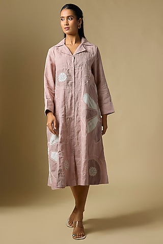 Pink Linen Dress by Linen Bloom