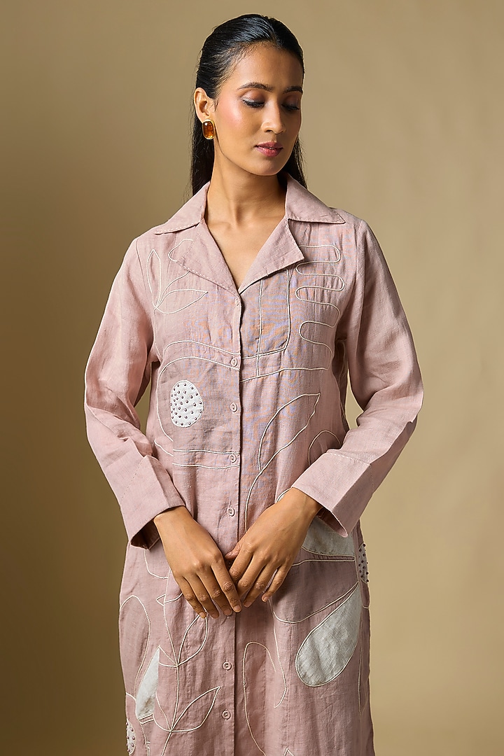 Pink Linen Vacation Dress by Linen Bloom at Pernia's Pop Up Shop