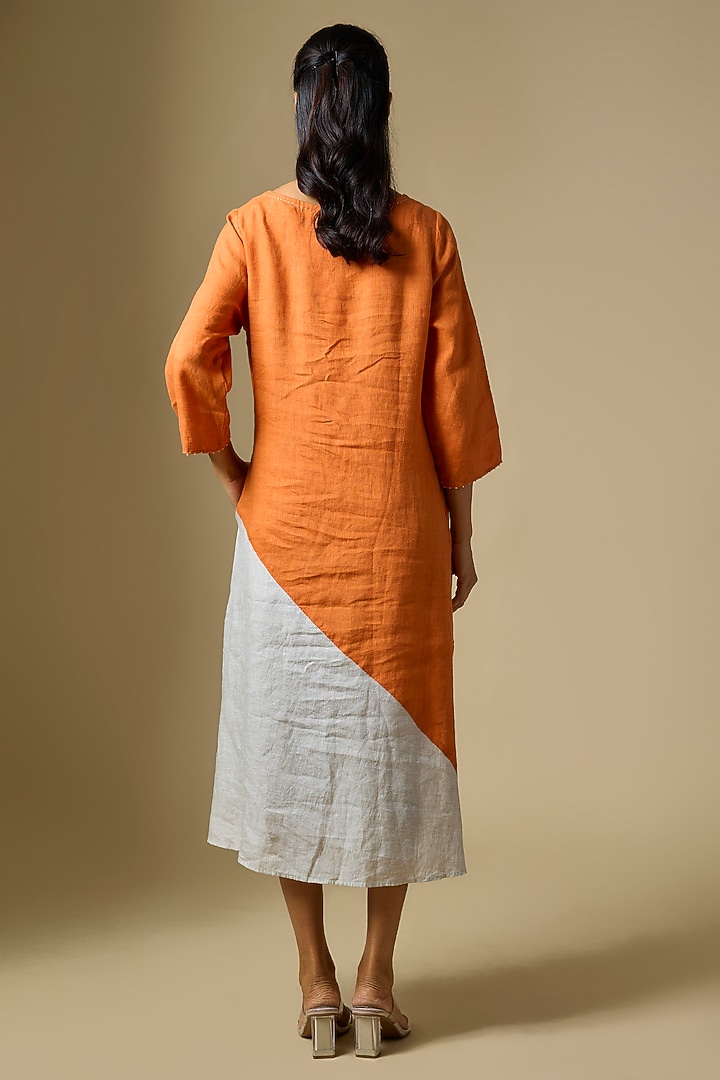 Orange Linen Tunic by Linen Bloom at Pernia's Pop Up Shop