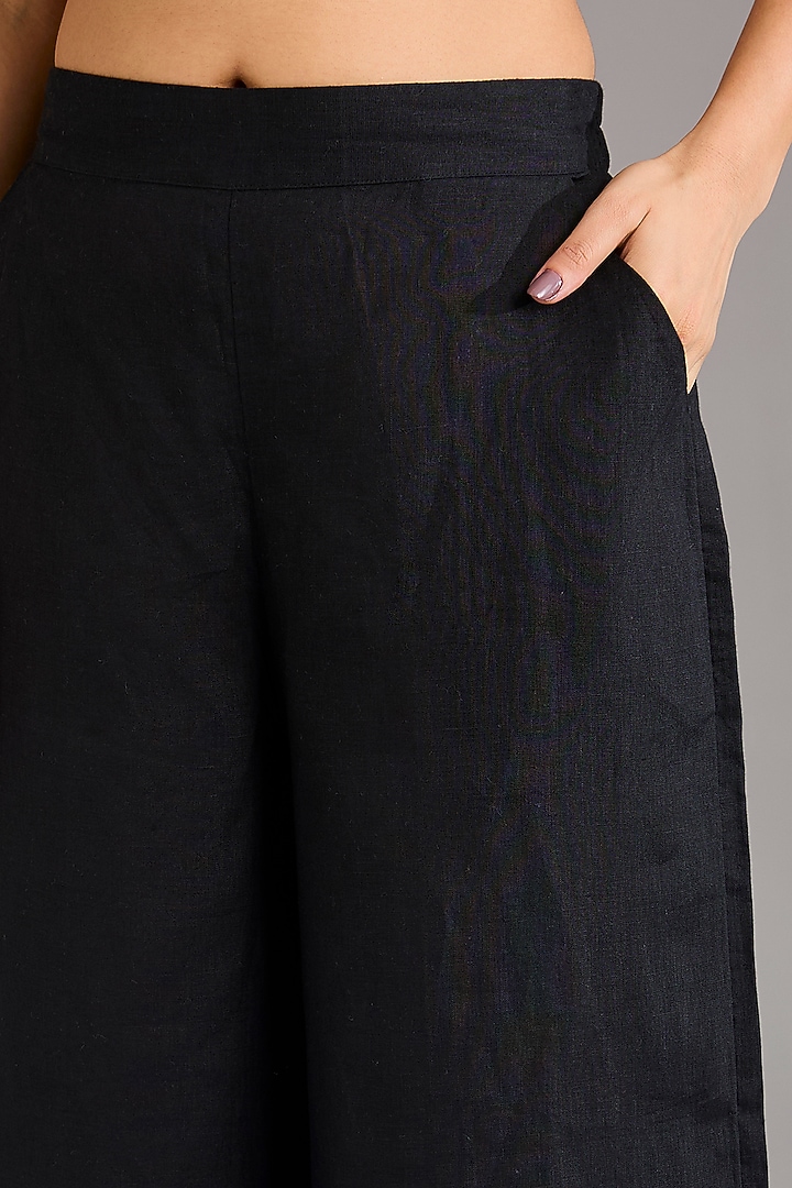 Black Linen Pants by Linen Bloom at Pernia's Pop Up Shop