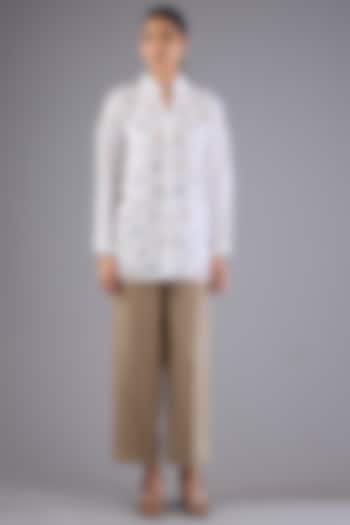 Khaki Linen Pants by Linen Bloom at Pernia's Pop Up Shop