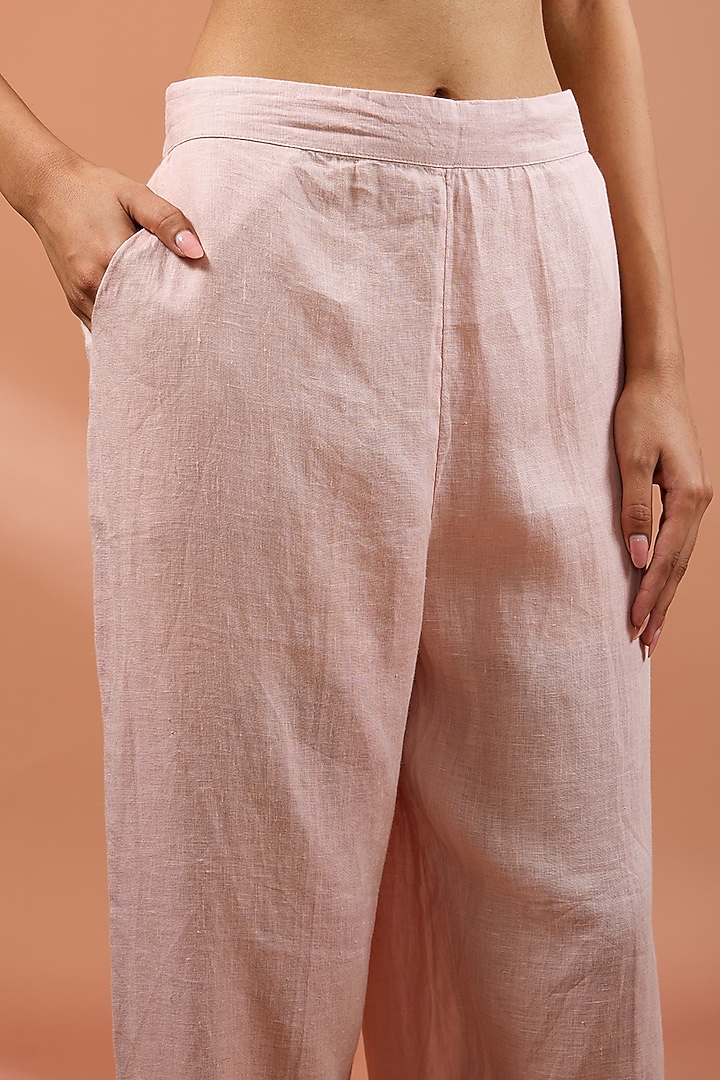 Pink Linen Pants by Linen Bloom at Pernia's Pop Up Shop