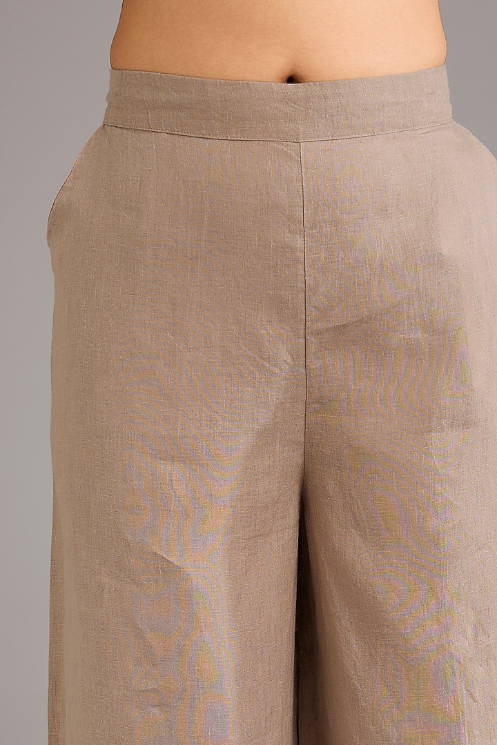 Khaki Linen Pants by Linen Bloom at Pernia's Pop Up Shop
