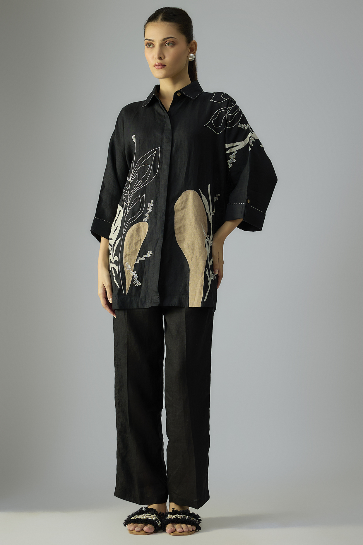 Black Linen Pants by Linen Bloom at Pernia's Pop Up Shop