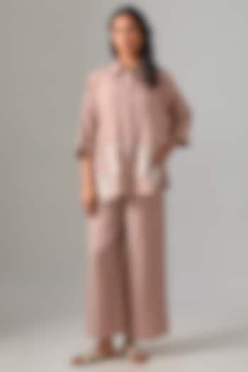 Pink Linen Pants by Linen Bloom at Pernia's Pop Up Shop
