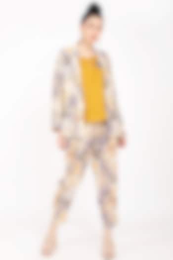 Multi-Colored Printed Blazer by Linen Bloom
