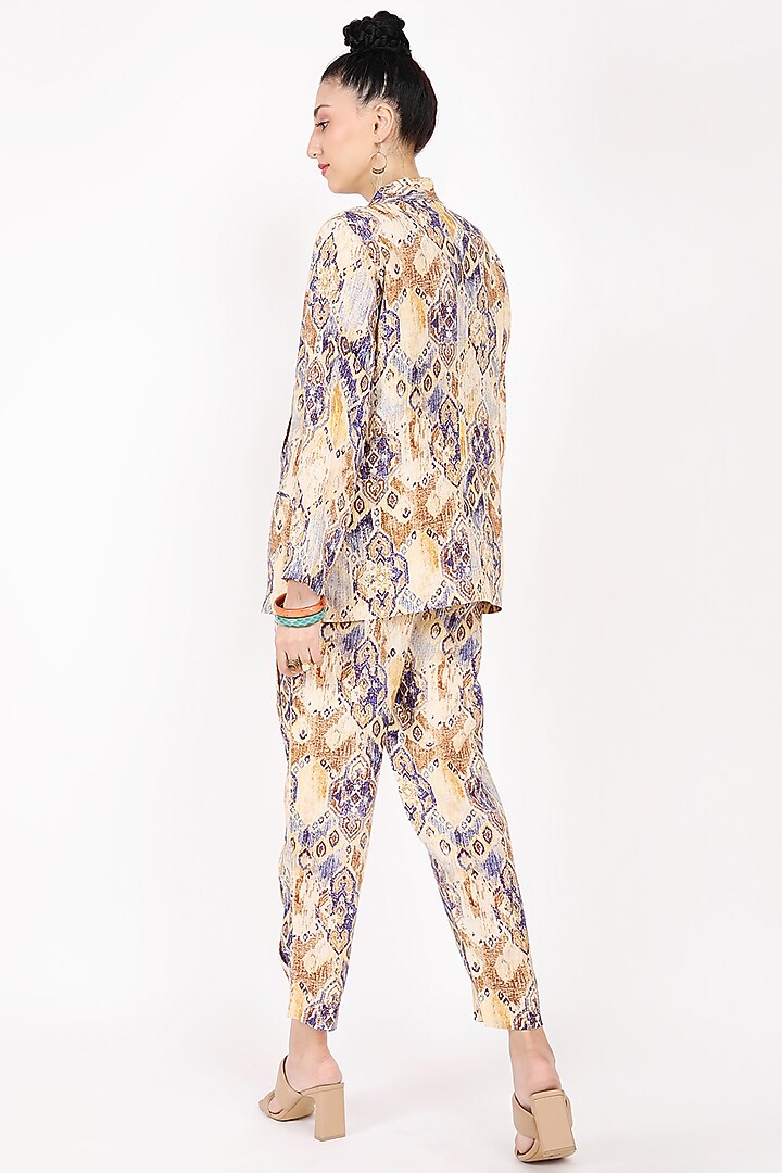 Multi-Colored Printed Blazer by Linen Bloom at Pernia's Pop Up Shop