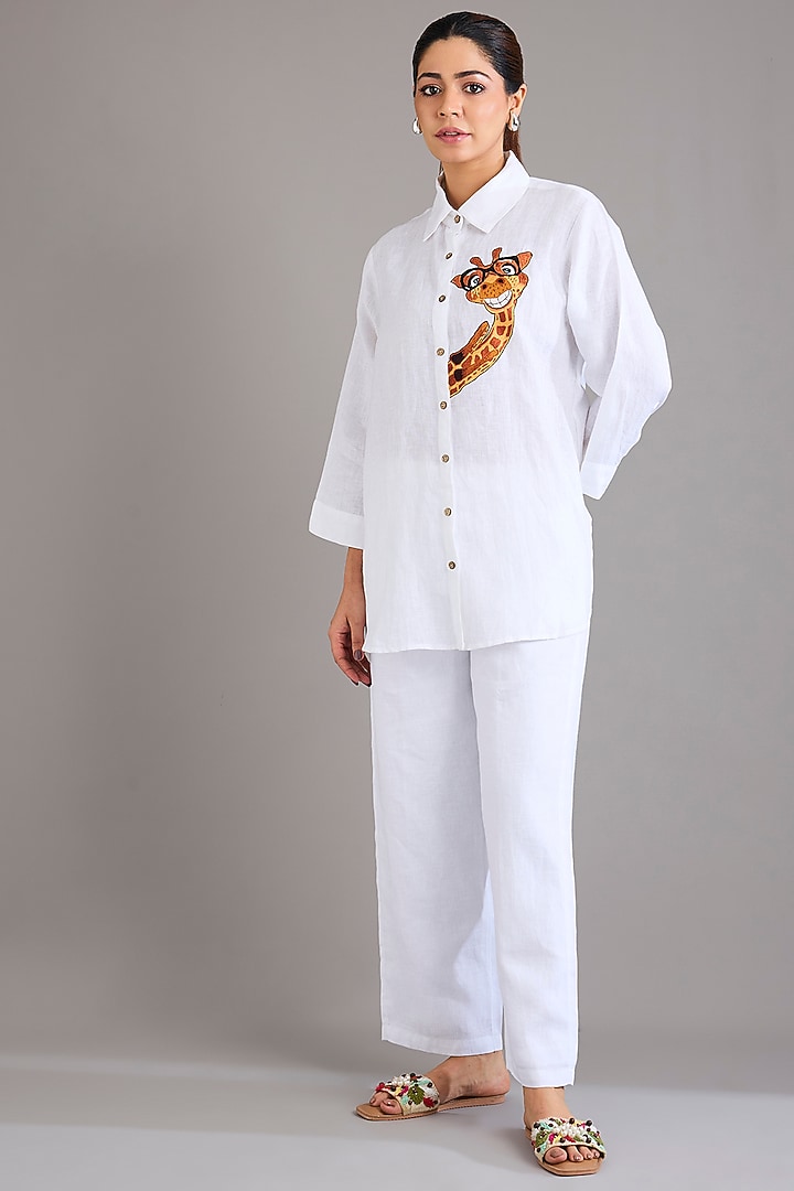 White Linen Shirt by Linen Bloom at Pernia's Pop Up Shop