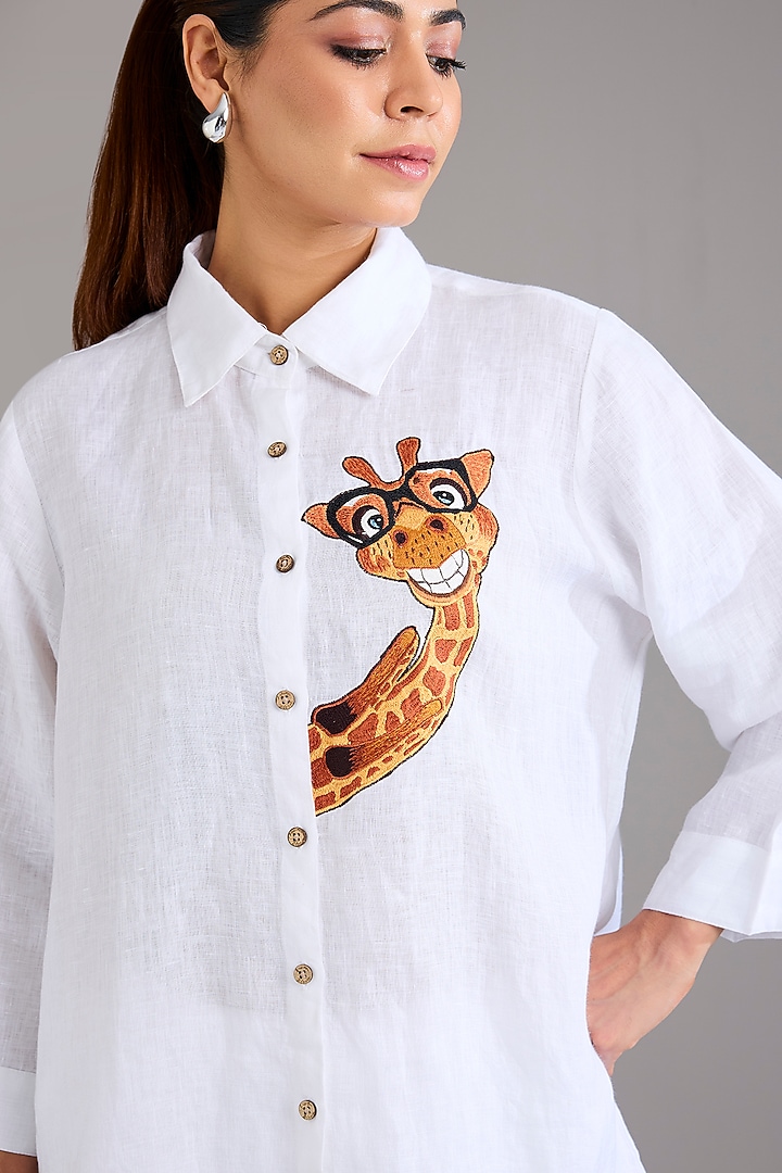 White Linen Shirt by Linen Bloom at Pernia's Pop Up Shop