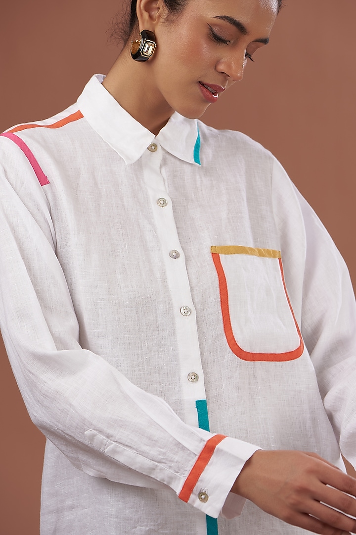White Linen Shirt by Linen Bloom at Pernia's Pop Up Shop
