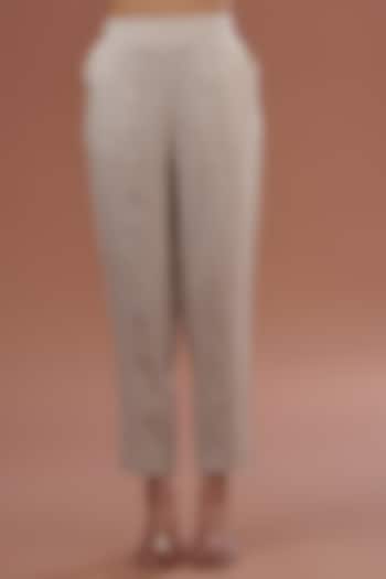Beige Linen Pants by Linen Bloom