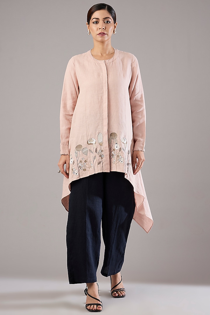 Navy Linen Pants by Linen Bloom at Pernia's Pop Up Shop