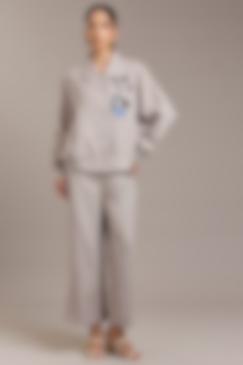 Natural Pure Linen Twill Pants by Linen Bloom at Pernia's Pop Up Shop