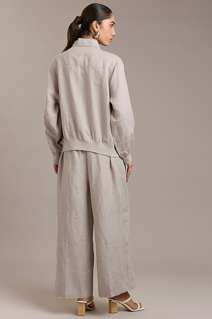 Natural Pure Linen Twill Pants by Linen Bloom at Pernia's Pop Up Shop