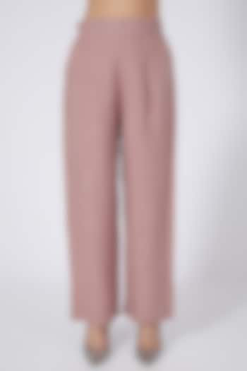 Blush Pink Linen Pants by Linen Bloom