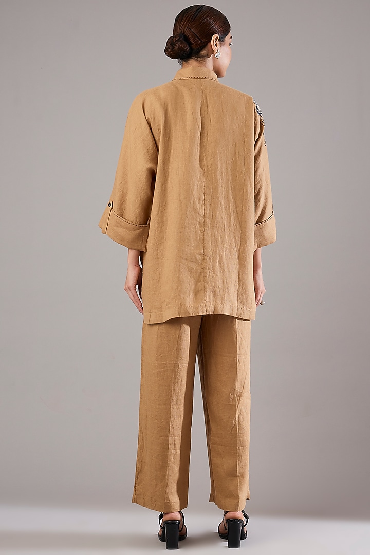 Camel-Colored Linen Pants by Linen Bloom at Pernia's Pop Up Shop