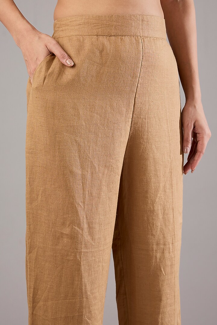 Camel-Colored Linen Pants by Linen Bloom at Pernia's Pop Up Shop