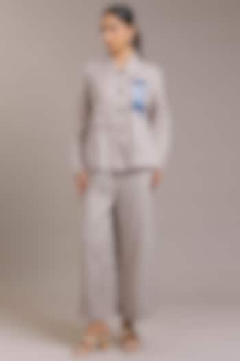 Natural Pure Linen Twill Pants by Linen Bloom at Pernia's Pop Up Shop