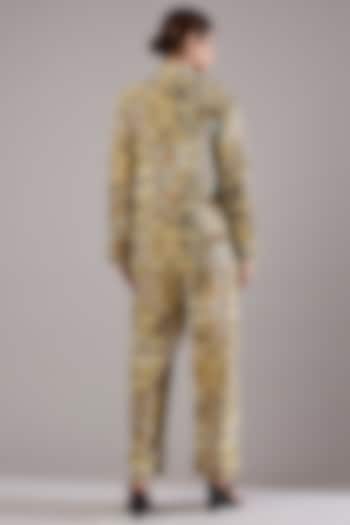 Multi-Colored Linen Diamond Printed Pants by Linen Bloom at Pernia's Pop Up Shop