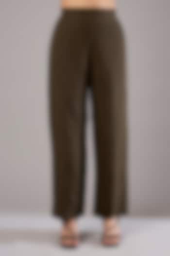 Olive Linen Pants by Linen Bloom at Pernia's Pop Up Shop